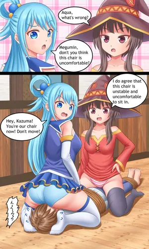 [Bunchi] Aqua to Megumin no Onara Seme | Aqua and Megumin's Fart (Kono Subarashii Sekai ni Syukufuku o!) [English]